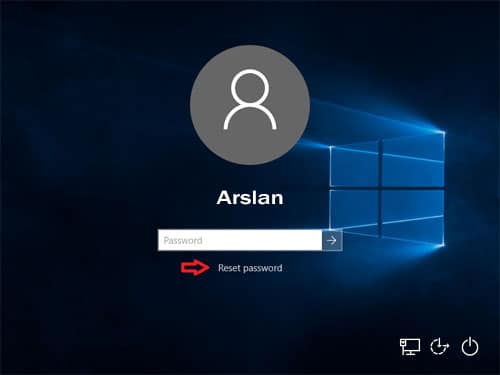 bypass windows 10 password with reset disk