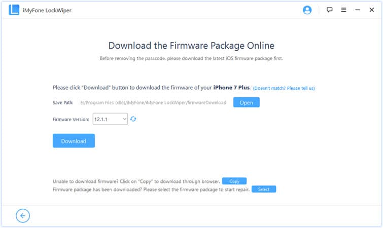 imyfone download firmware package online