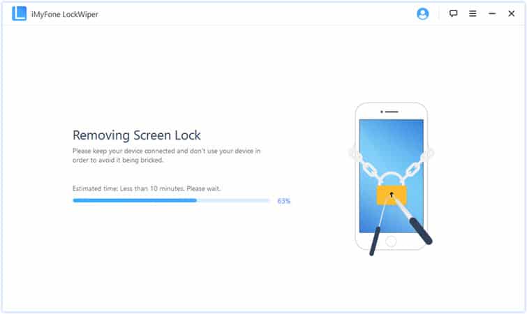 Click Unlock to remove screen lock from iPad