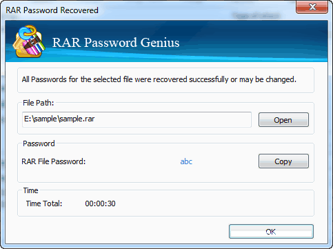 RAR password cracked