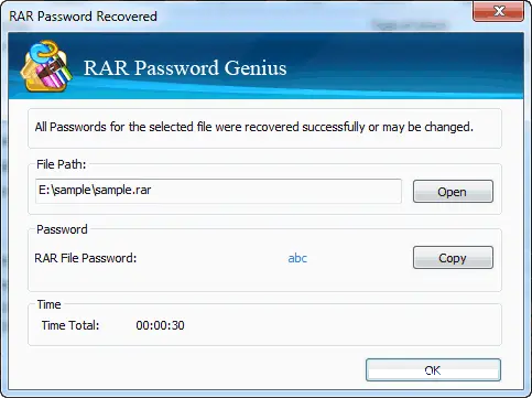 RAR password cracked