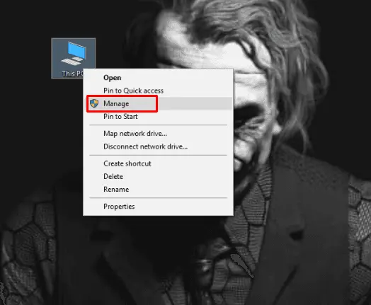manage this pc in windows 10