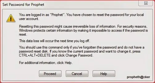 proceed to set password in windows 7 laptop