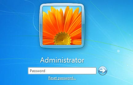 reset password link in windows 7