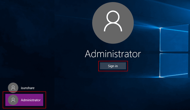 login with another administrator