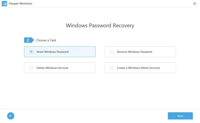 passper winsenior reset Windows password