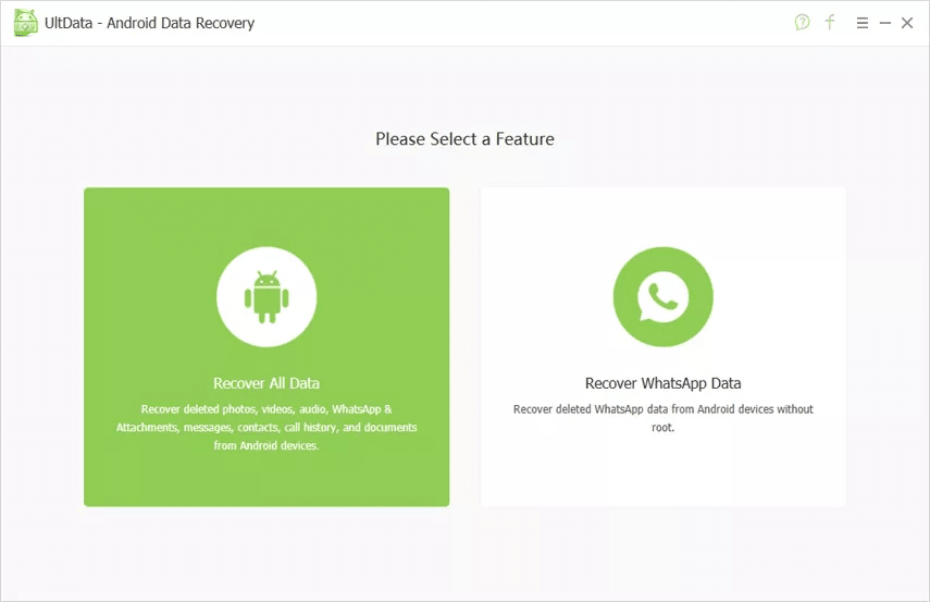 ultdata for android select recover all data