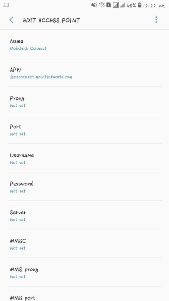 reset your apns on android