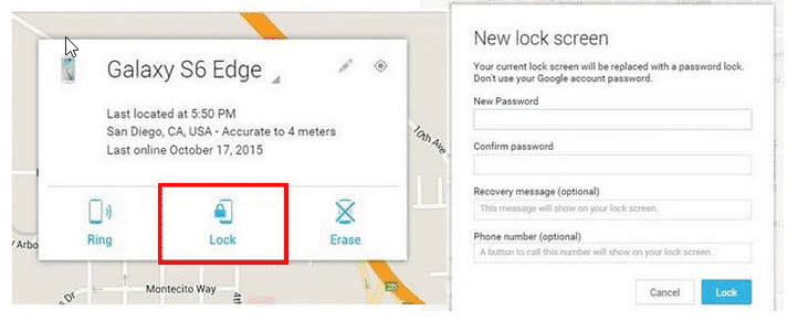 unlock android phone with android device manager