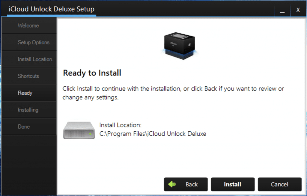 Icloud unlock deluxe setup ready to install