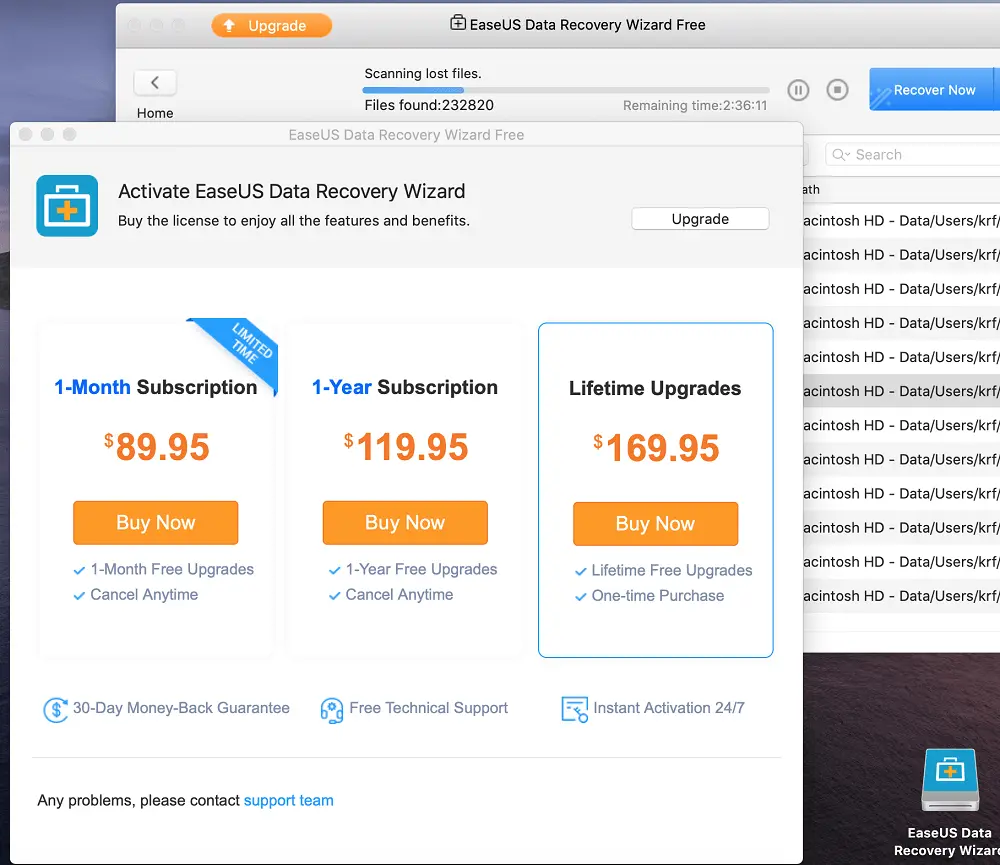 easeus data recovery price