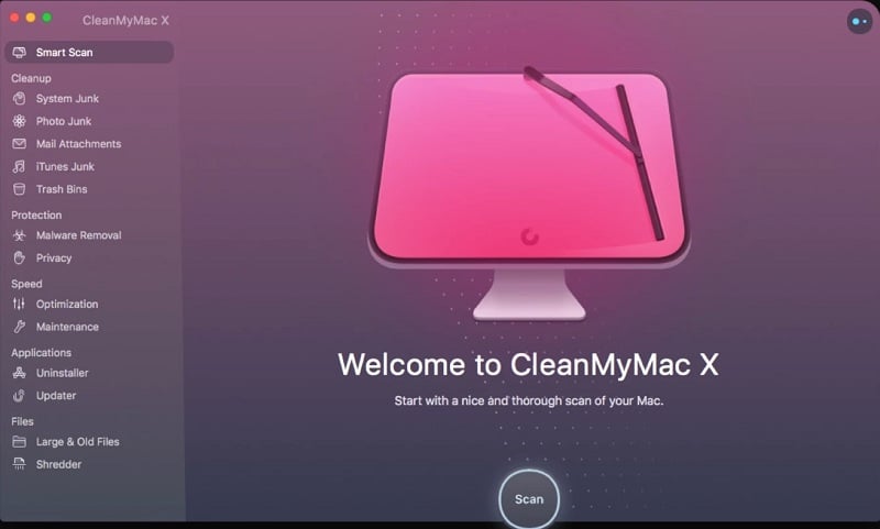 CleanMyMac x Welcome Screen
