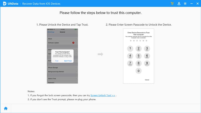 Tenorshare ultdata - Trust your iPhone to the computer