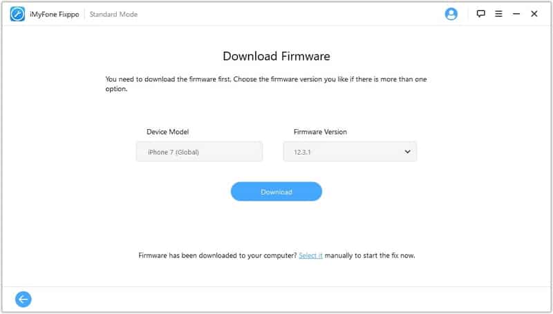 iMyFone Fixppo - Download the firmware