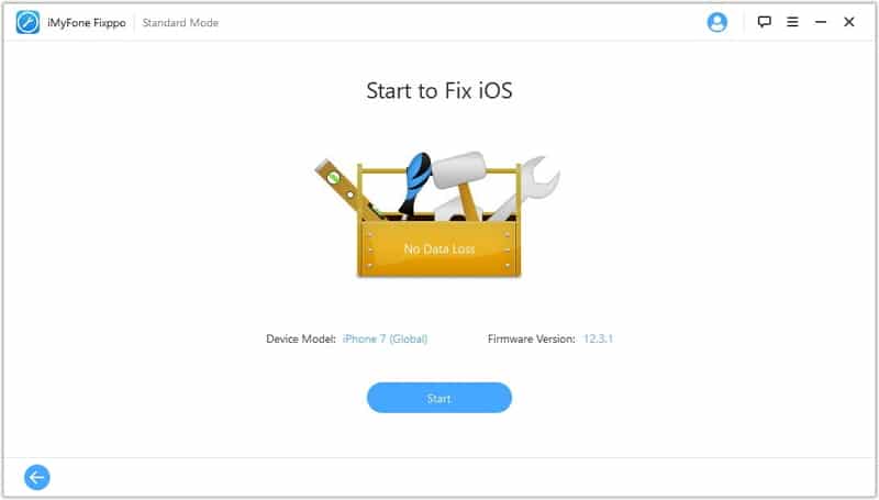 iMyFone Fixppo - Commencer à réparer iOS