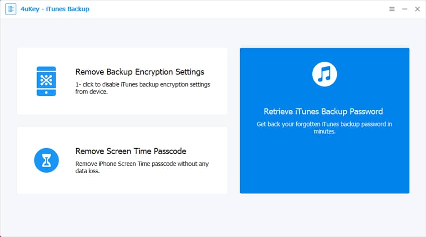 Tenorshare 4uKey – iTunes Backup