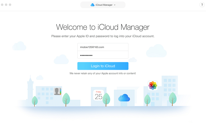 anytrans for ios – icloud manager login to icloud