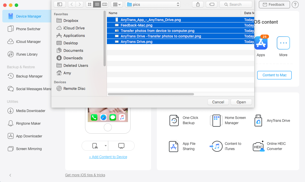 iMobie AnyTrans – transfer content from computer to iPhone