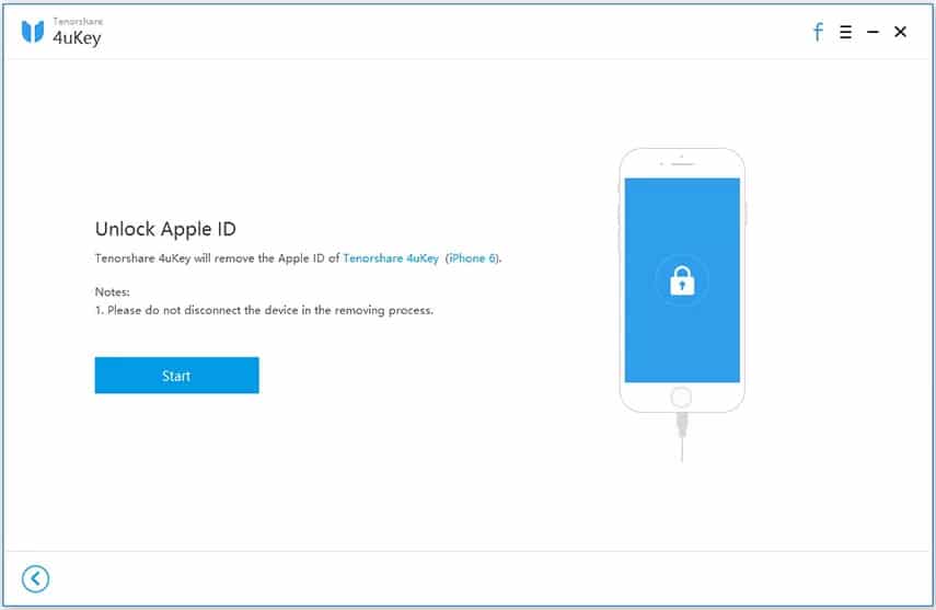 Click On Start Button To Unlock Apple ID