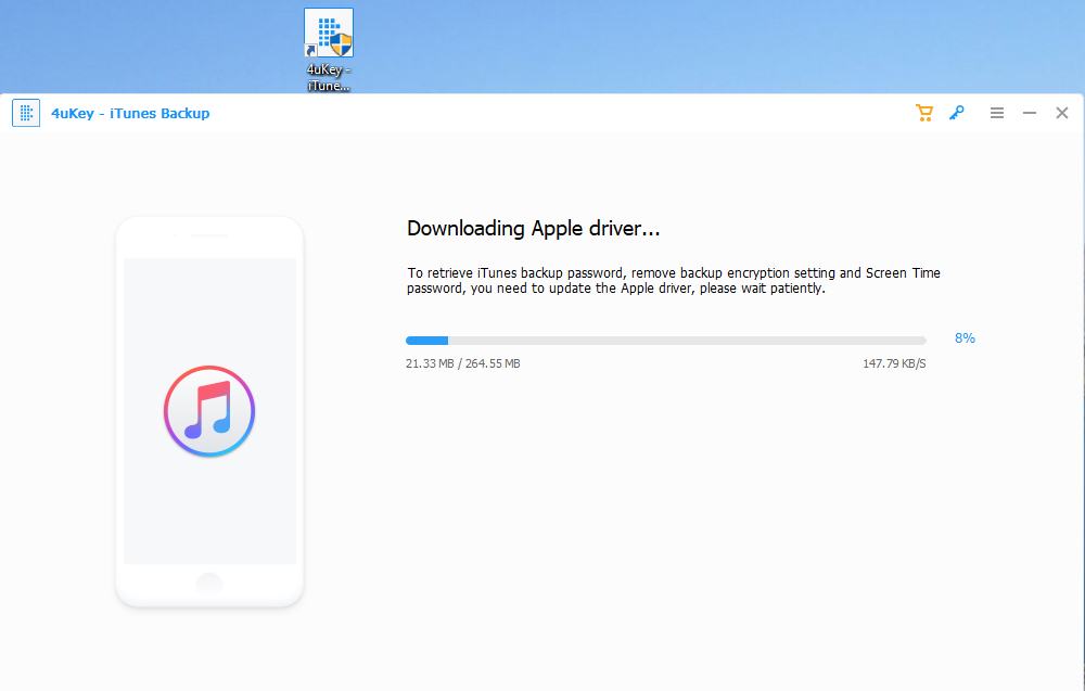 Tenorshare 4uKey Downloading The Apple Driver