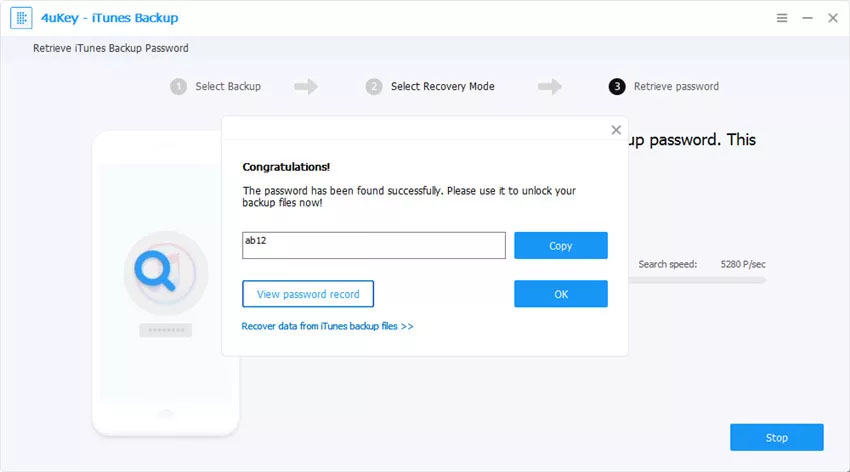 Tenorshare 4uKey Retrieves The Forgot iTunes Backup Password