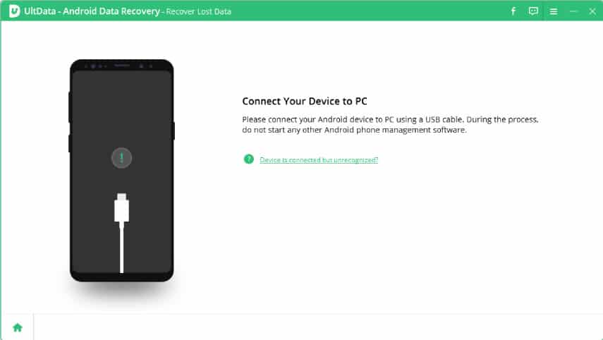 Tenorshare UltData for Android – connect your device to PC