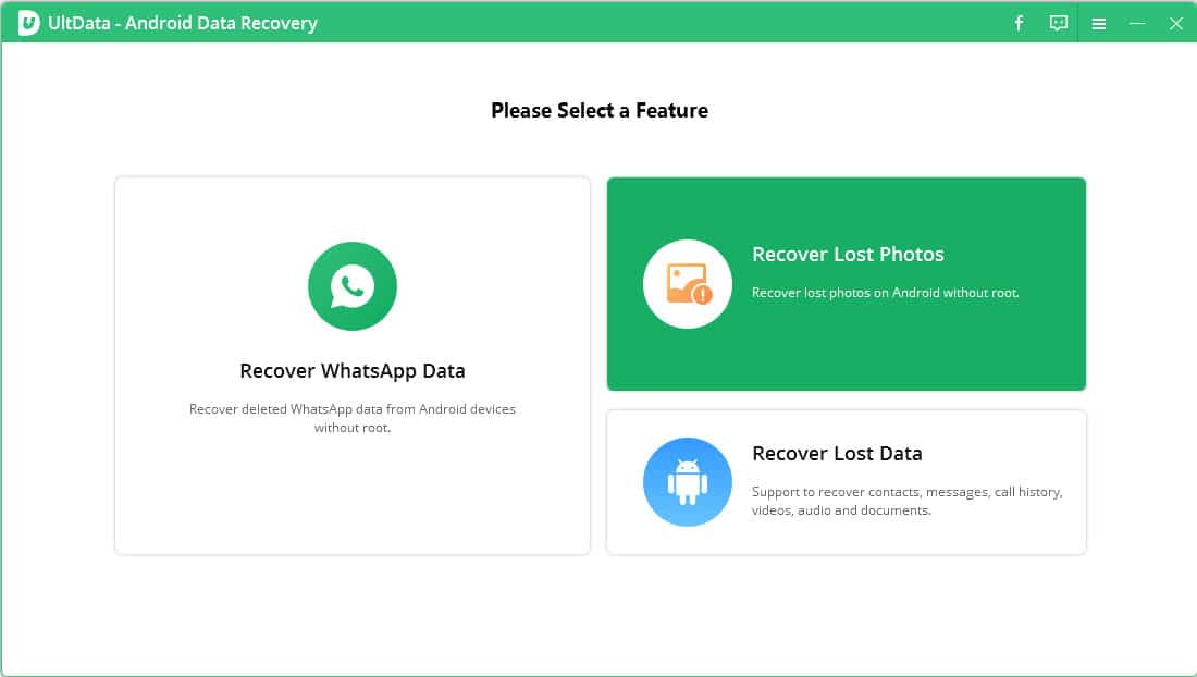 Tenorshare UltData for Android – recover lost photos