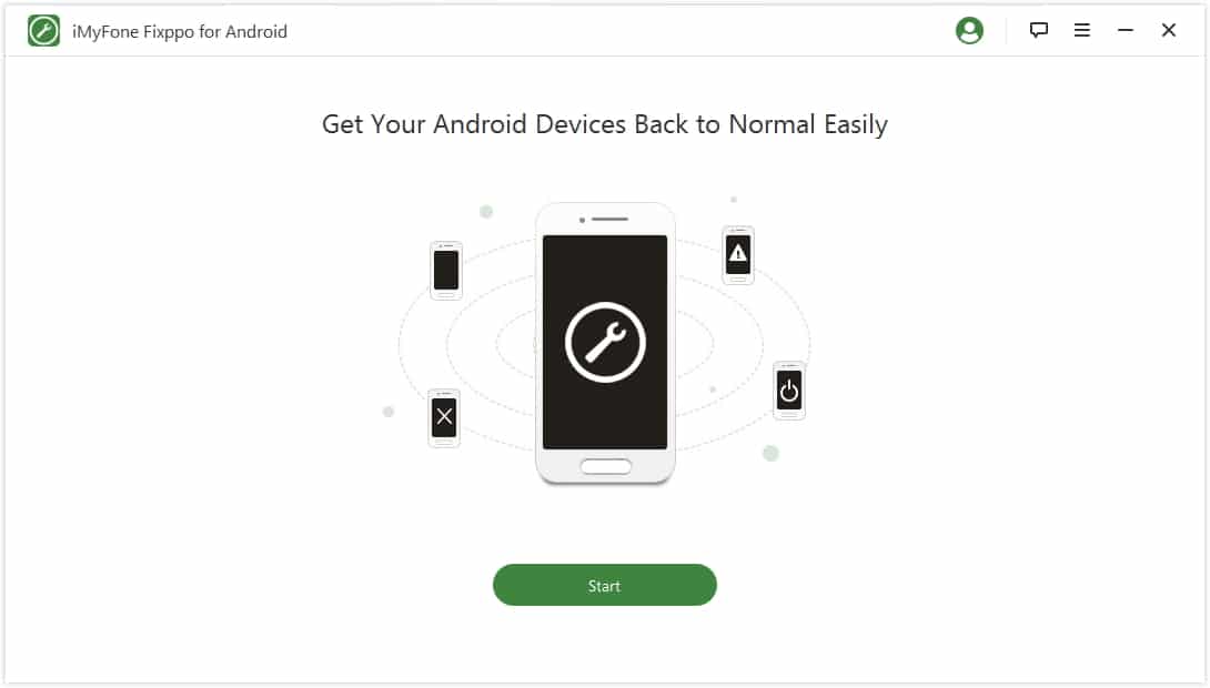 iMyFone Fixppo for Android – Écran principal de l'outil de réparation Android