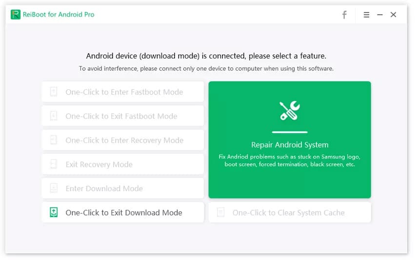Tenorshare ReiBoot for Android – exit download mode