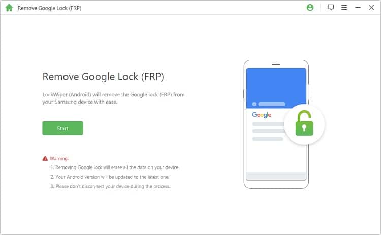 iMyFone LockWiper Android – supprimer le verrouillage Google
