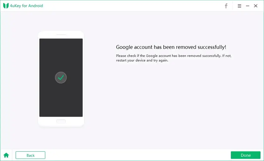 Google Account successfully removed