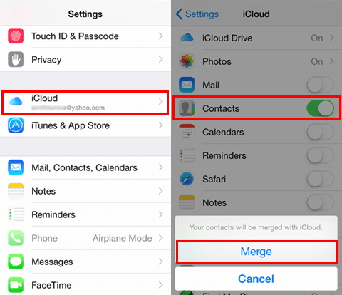 how to syncronize your icloud contacts to your iPhone