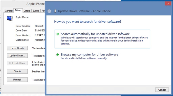 how to update apple iphone driver software