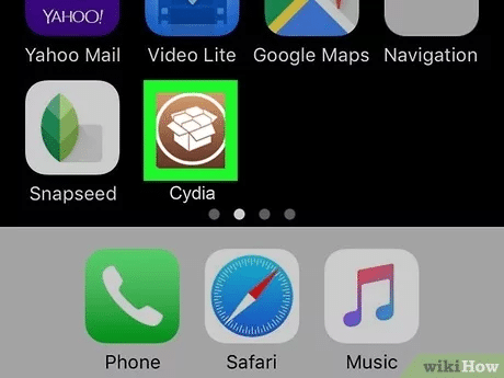 install cydia and open it on iphone