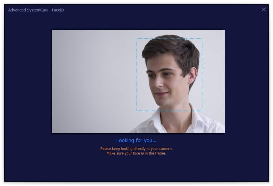 Advanced SystemCare – Face ID camera setup