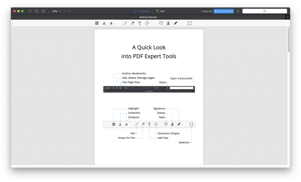 PDF Expert main interface