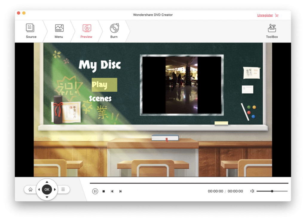 Wondershare DVD Creator DVD preview