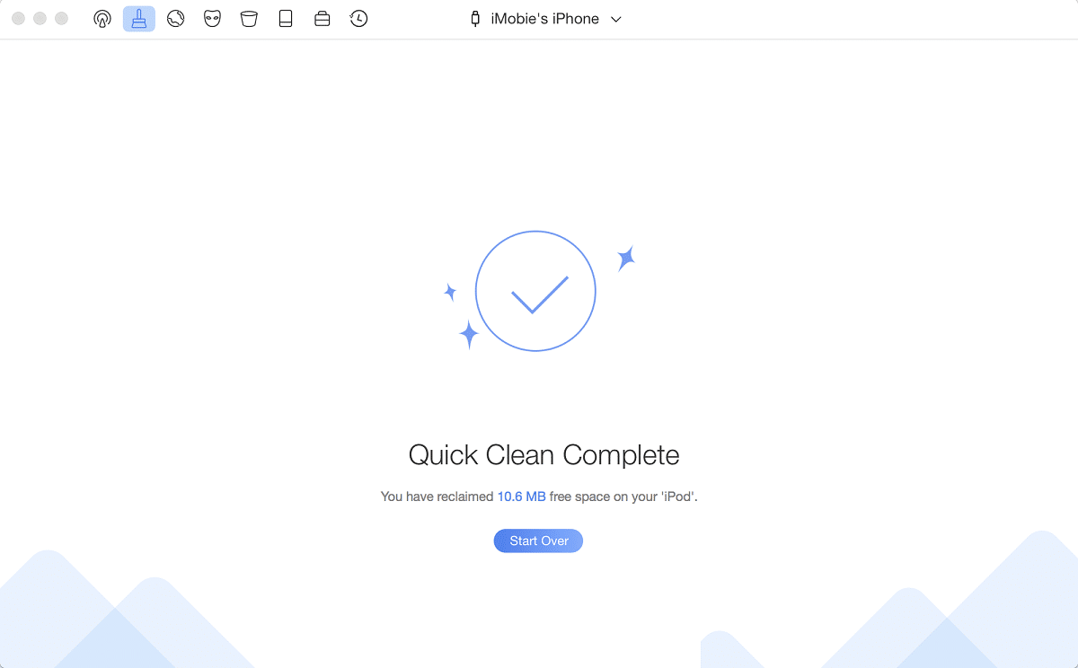 iMobie PhoneClean – nettoyage quick clean terminé