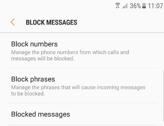 Check The Blocked Number List on Android