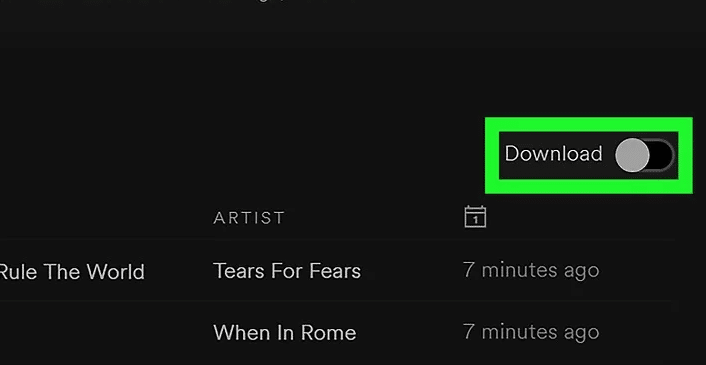 Drag The Download Button to download the Spotify music to computer