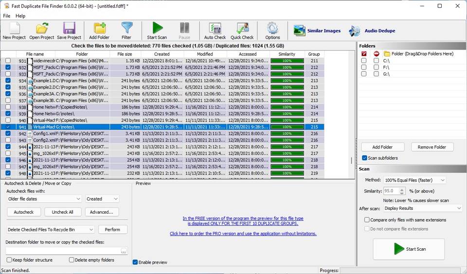 Fast Duplicate File Finder