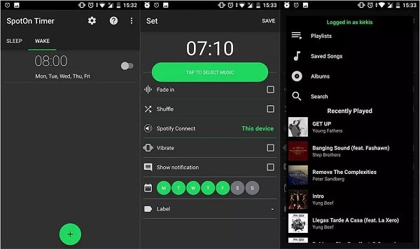 Set Spotify Music As Alarm On Android Using SpotOn