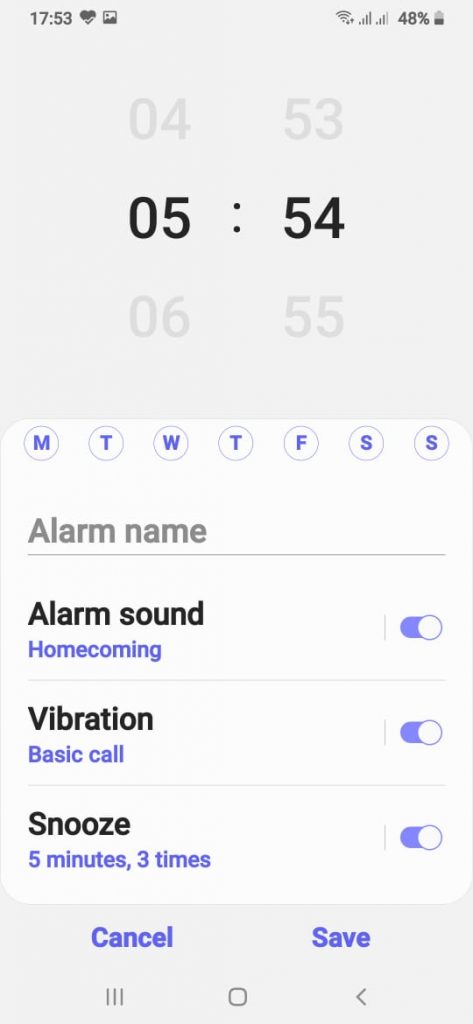 Tap on Alarm Sound on android phone