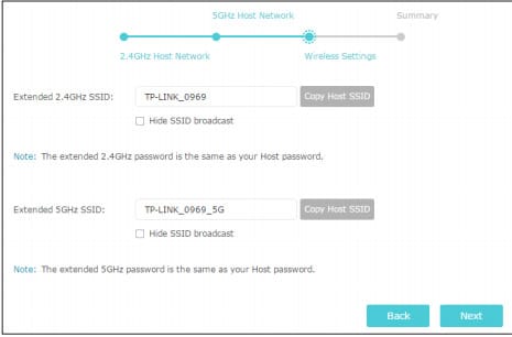 TP-Link AC2600 WiFi Extender – change SSID names
