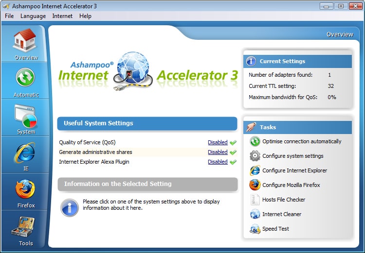 Ashampoo® Internet Accelerator