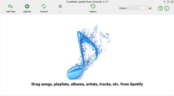 TuneMobie Spotify Music Converter – Home Screen