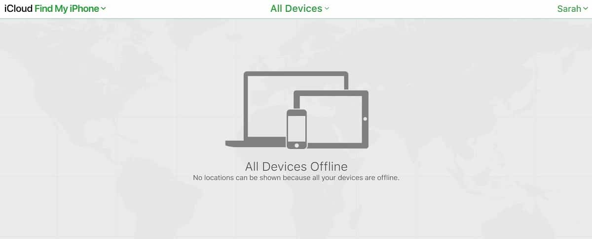 All devices in icloud