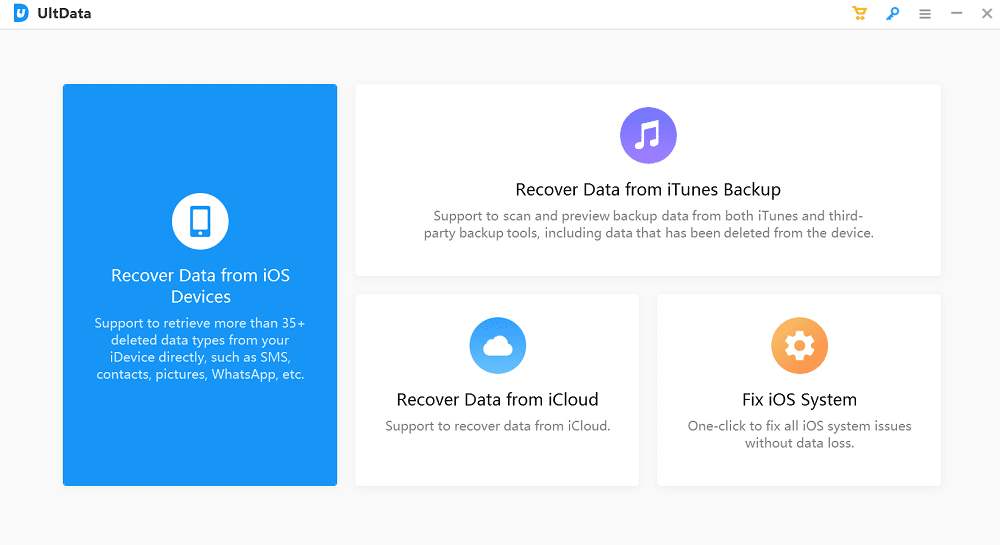 Recover data from iCloud on Tenorshare UltData