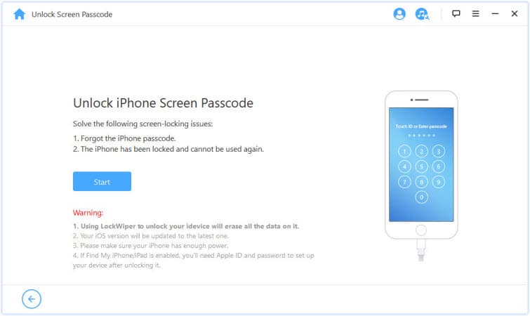 iMyFone Lockwiper - Top 4 iPhone passcode bypass software