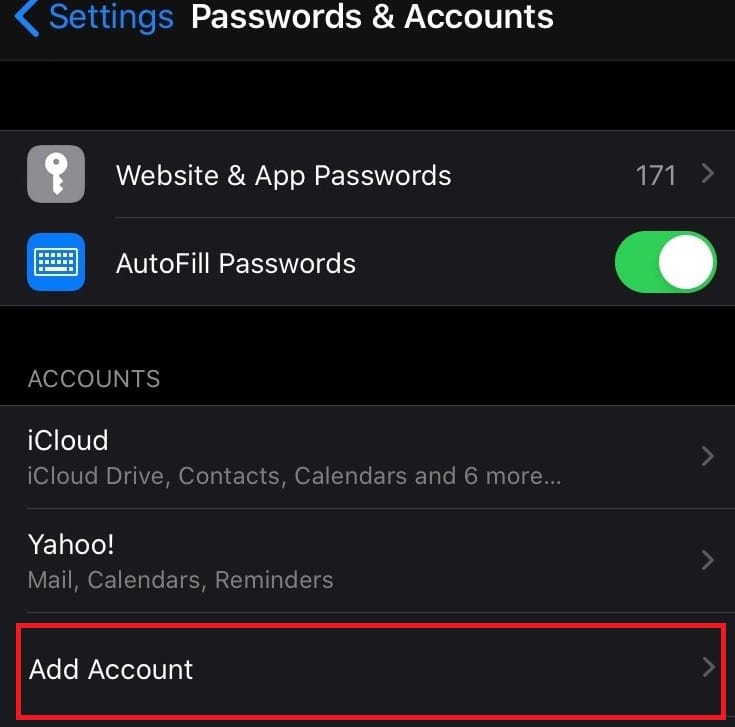 Add email account on iPhone